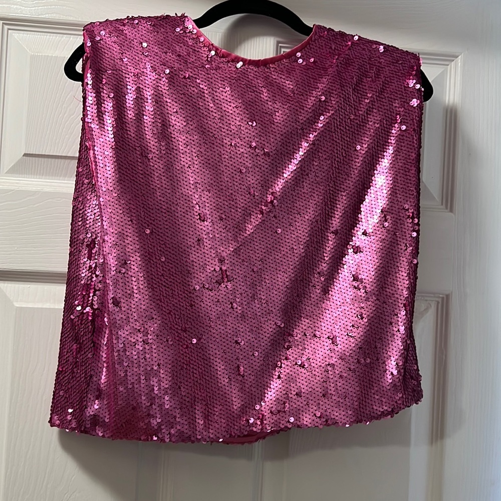 Never Worn Sequin Muscle Tank. Size large